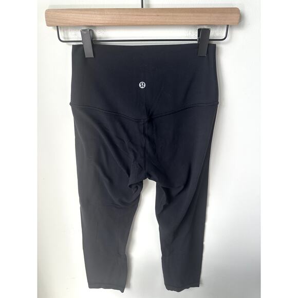 Lululemon Align Crop (21") Size 4 Nulu Black Buttery Soft - Picture 1 of 3